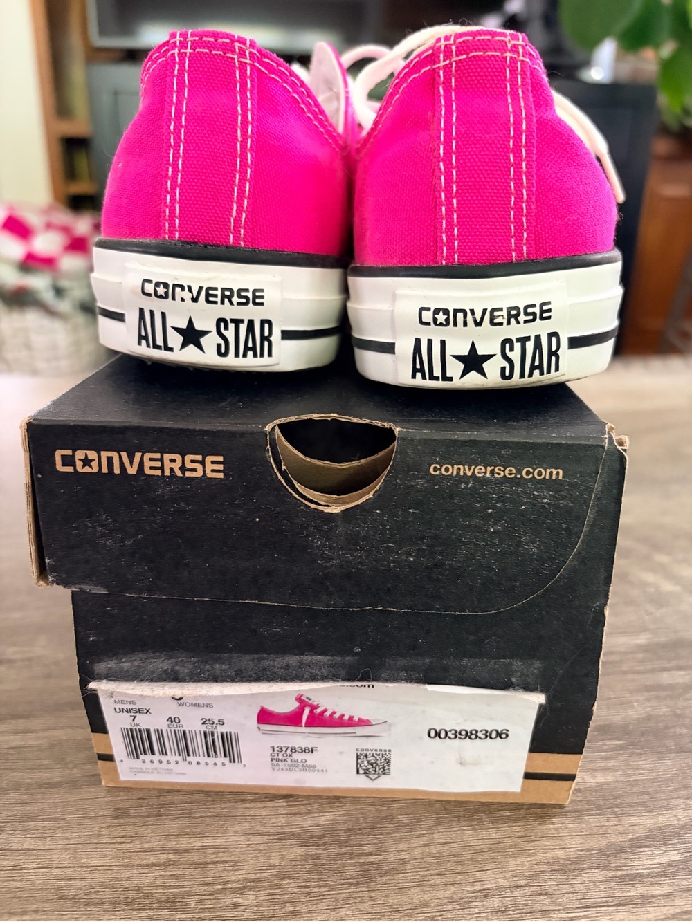 Converse Hot Pink Low-Top Canvas Sneakers - Women's - Picture 5 of 6